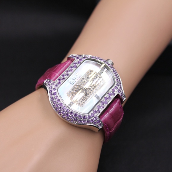 Amethyst Diamond 3.91 Tcw. Unisex Luxury New Watch main image 4